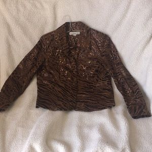 Blazer jacket leopard print